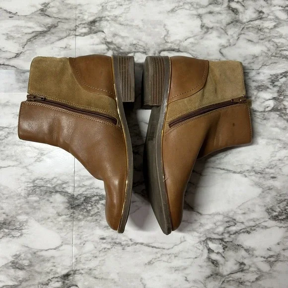 ALDO Brown Round Toe Side Zip Ankle Boots Women's Size 10 - Picture 6 of 15